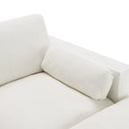 Divano modulare a forma di U in ciniglia "Cloud" con 2 pouf e cuscini
