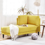 65 Linen Corner Chaise Lounge