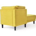 65 Linen Corner Chaise Lounge