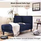 65 Linen Corner Chaise Lounge