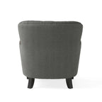 Modern 32.5 Upholstered Club Chair with Ottoman Set amd Nailheads for Living Room
