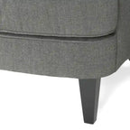 Modern 32.5 Upholstered Club Chair with Ottoman Set amd Nailheads for Living Room