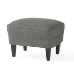 Modern 32.5 Upholstered Club Chair with Ottoman Set amd Nailheads for Living Room