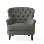 Modern 32.5 Upholstered Club Chair with Ottoman Set amd Nailheads for Living Room