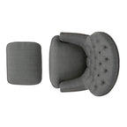 Modern 32.5 Upholstered Club Chair with Ottoman Set amd Nailheads for Living Room