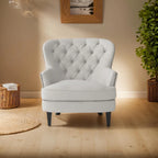Modern 32.5 Upholstered Club Chair with Ottoman Set amd Nailheads for Living Room