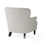 Modern 32.5 Upholstered Club Chair with Ottoman Set amd Nailheads for Living Room