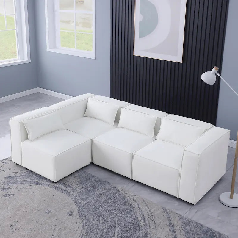 Free Combination Chenille Upholstered Modular Sectional Sofa