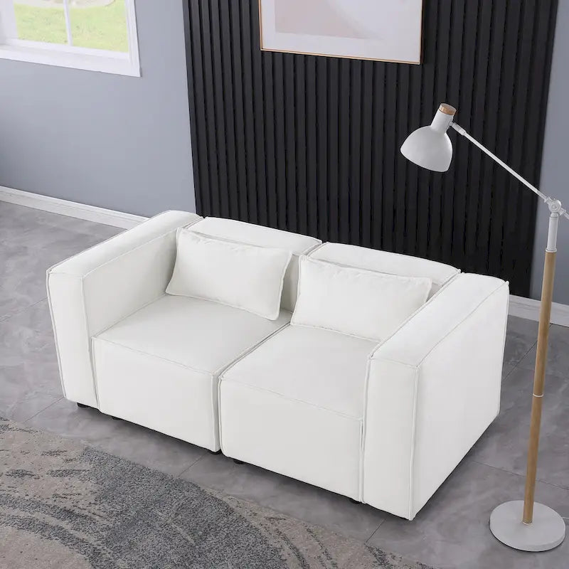 Free Combination Chenille Upholstered Modular Sectional Sofa
