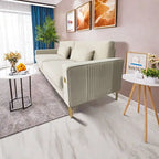 Modern 85.63 Velvet 3-seater Sofa with Gold Accents and Plush Cushions for Living Room
