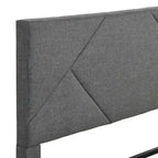 Letto imbottito queen size con robusto supporto a doghe in legno