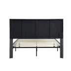 Letto imbottito queen size con robusto supporto a doghe in legno