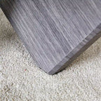 33.4 Modern Round Coffee Table with Clear Tempered Glass Top and MDF Legs for Living Room