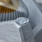 33.4 Modern Round Coffee Table with Clear Tempered Glass Top and MDF Legs for Living Room