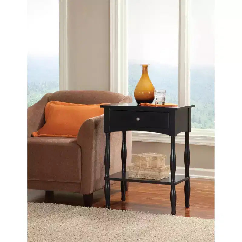 Tavolino finale stile Shaker con cassetto e ripiano - Mobili Alaterre
