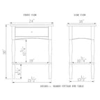 Tavolino finale stile Shaker con cassetto e ripiano - Mobili Alaterre