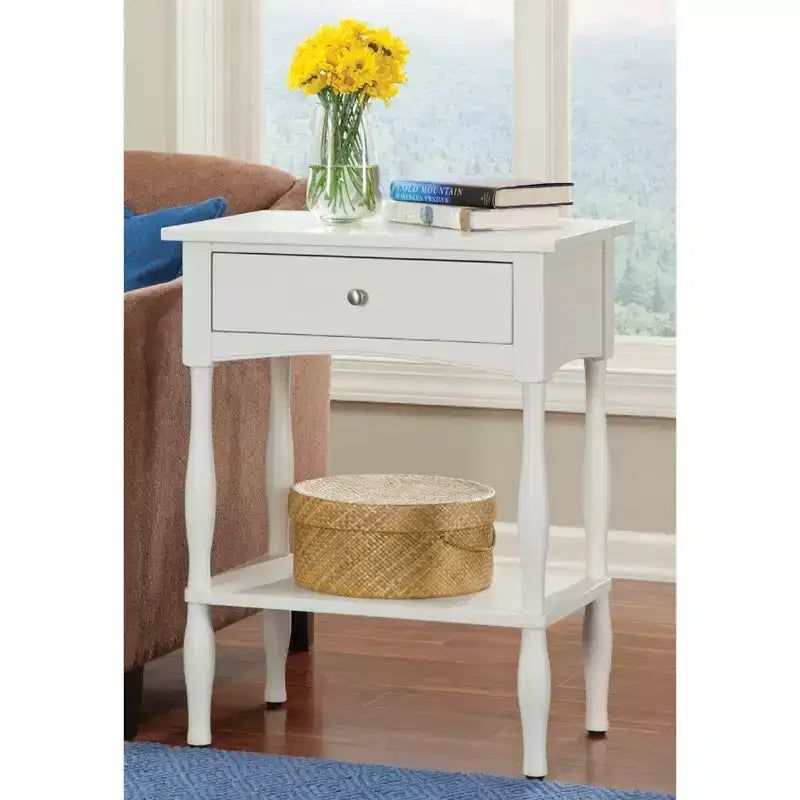 Tavolino finale stile Shaker con cassetto e ripiano - Mobili Alaterre