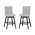 Linon Set of 2 Cyrus Swivel Barstools Gray