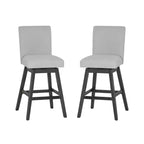 Linon Set of 2 Cyrus Swivel Barstools Gray