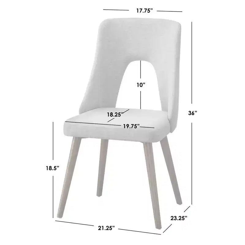 Lifestorey, set di 2 sedie da pranzo moderne di metà secolo Clover, grigio/noce