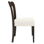 Christopher Knight Home Set di 2 sedie da pranzo Aaron in legno di gomma imbottite con schienale aperto curvo beige/marrone scuro