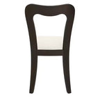 Christopher Knight Home Set di 2 sedie da pranzo Aaron in legno di gomma imbottite con schienale aperto curvo beige/marrone scuro