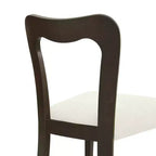 Christopher Knight Home Set di 2 sedie da pranzo Aaron in legno di gomma imbottite con schienale aperto curvo beige/marrone scuro