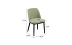 Christopher Knight Home Set di 2 Sedie da Pranzo Imbottite Hannah Mid-Century Modern con Schienale Curvo Menta/Nero