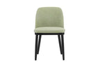 Christopher Knight Home Set di 2 Sedie da Pranzo Imbottite Hannah Mid-Century Modern con Schienale Curvo Menta/Nero