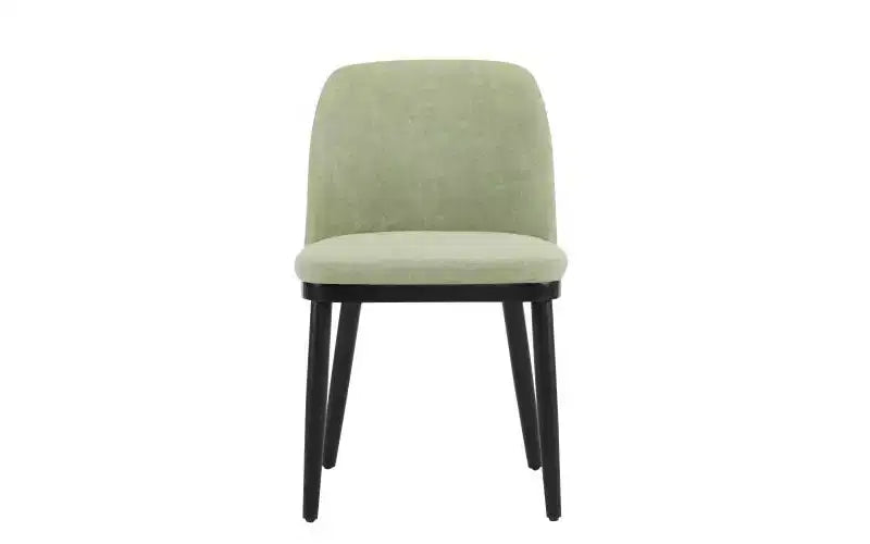 Christopher Knight Home Set di 2 Sedie da Pranzo Imbottite Hannah Mid-Century Modern con Schienale Curvo Menta/Nero