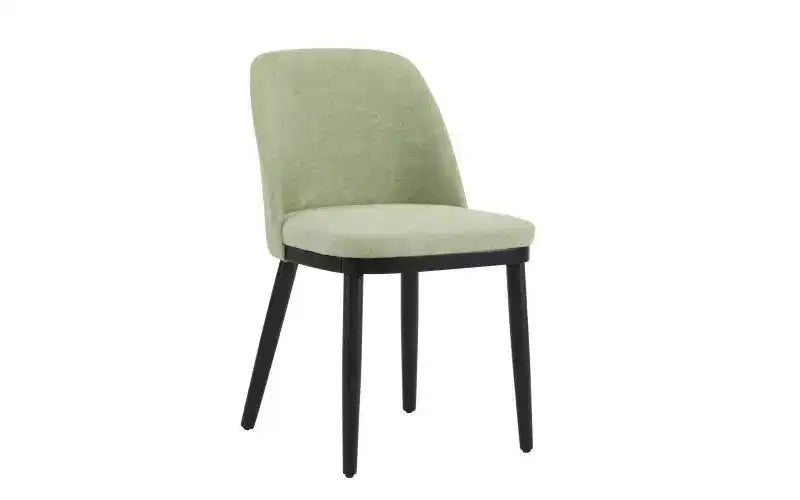 Christopher Knight Home Set di 2 Sedie da Pranzo Imbottite Hannah Mid-Century Modern con Schienale Curvo Menta/Nero