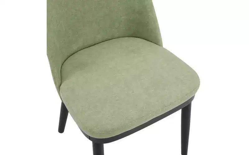 Christopher Knight Home Set di 2 Sedie da Pranzo Imbottite Hannah Mid-Century Modern con Schienale Curvo Menta/Nero