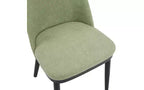 Christopher Knight Home Set di 2 Sedie da Pranzo Imbottite Hannah Mid-Century Modern con Schienale Curvo Menta/Nero
