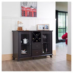 HOMES: Inside + Out Antonette Transitional Multi-Storage Dining Buffet Cappuccino