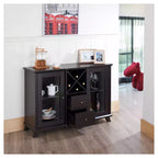HOMES: Inside + Out Antonette Transitional Multi-Storage Dining Buffet Cappuccino