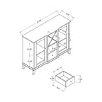 HOMES: Inside + Out Antonette Transitional Multi-Storage Dining Buffet Cappuccino