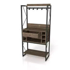 Scaffale da Panettiere Orella Rustic in Rovere Rigenerato - miBasics: Stile Industriale, 3 Ripiani Fissi, Struttura in Metallo, 170 cm H