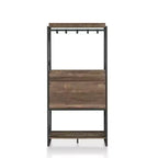 Scaffale da Panettiere Orella Rustic in Rovere Rigenerato - miBasics: Stile Industriale, 3 Ripiani Fissi, Struttura in Metallo, 170 cm H