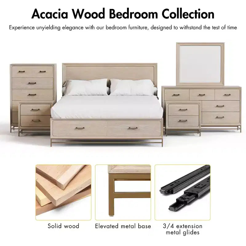 HOMES: Inside + Out Cassettiera Neovesi Boho a 7 cassetti, rovere