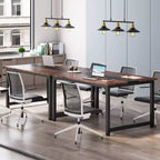 LITTLE TREE 63" Modern Executive Office Desk Brown/Black