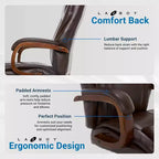 Sedia direzionale Big & Tall Coffee - La-Z-Boy: ComfortCore Plus, memory foam, ergonomica, portata 158 kg