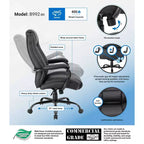 Sedia Direzionale Robusta Nera - Boss Office Products: Girevole, Telaio in Metallo, Capacità 180 kg