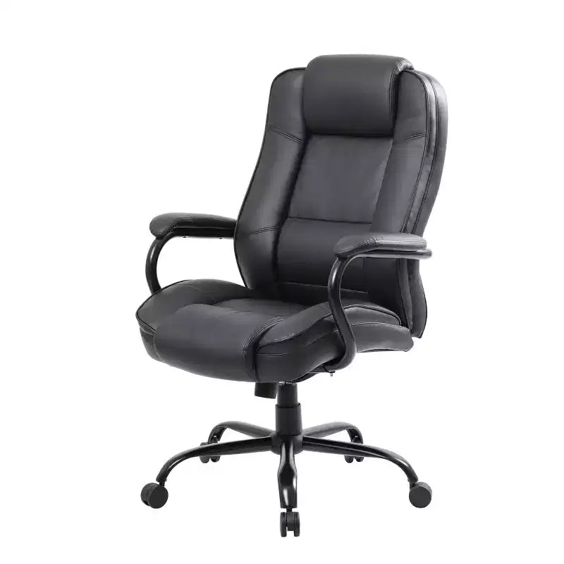 Sedia Direzionale Robusta Nera - Boss Office Products: Girevole, Telaio in Metallo, Capacità 180 kg