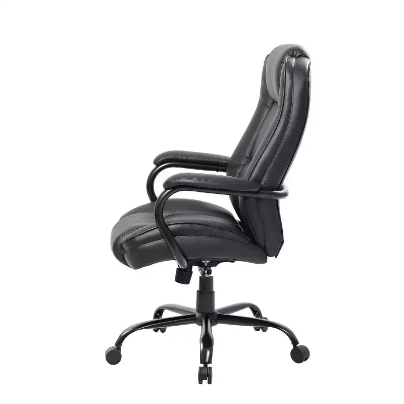 Sedia Direzionale Robusta Nera - Boss Office Products: Girevole, Telaio in Metallo, Capacità 180 kg