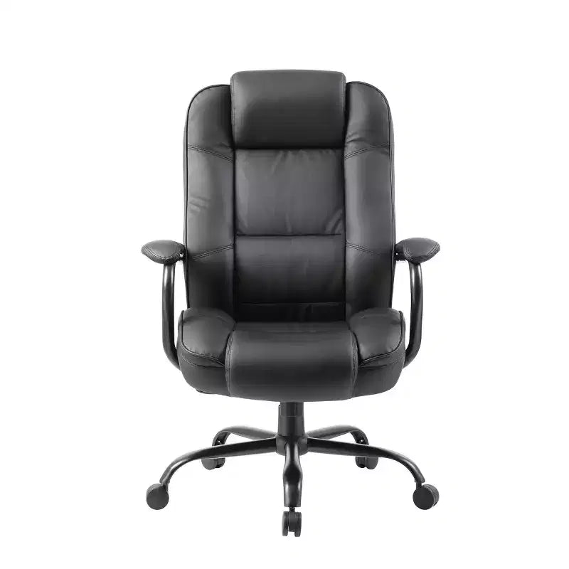 Sedia Direzionale Robusta Nera - Boss Office Products: Girevole, Telaio in Metallo, Capacità 180 kg