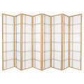 6 ft. Tall Double Cross Shoji Screen - Natural (8 Panels)