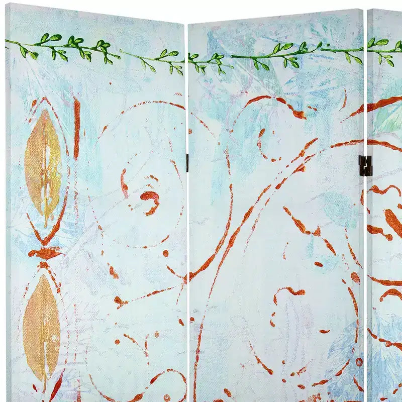 Divisorio per Ambienti in Tela "Winter's Peace" Alto 1,5 metri - Oriental Furniture: Schermo Pieghevole per la Privacy, Nessun Montaggio Richiesto