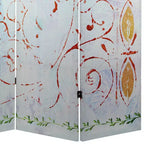 Divisorio per Ambienti in Tela "Winter's Peace" Alto 1,5 metri - Oriental Furniture: Schermo Pieghevole per la Privacy, Nessun Montaggio Richiesto