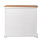 3 Door/2 Drawer Shabby Chic Window Pane Cabinet Antique White/Natural - StyleCraft: Farmhouse Style, Fixed Shelf, Wood Composite