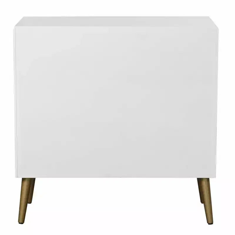 Cassettiera a 3 cassetti StyleCraft Milo bianco/rame: cassettiera per bambini in MDF, finitura verniciata, montaggio senza attrezzi